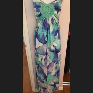 SOLD Sky dress butterfly blue